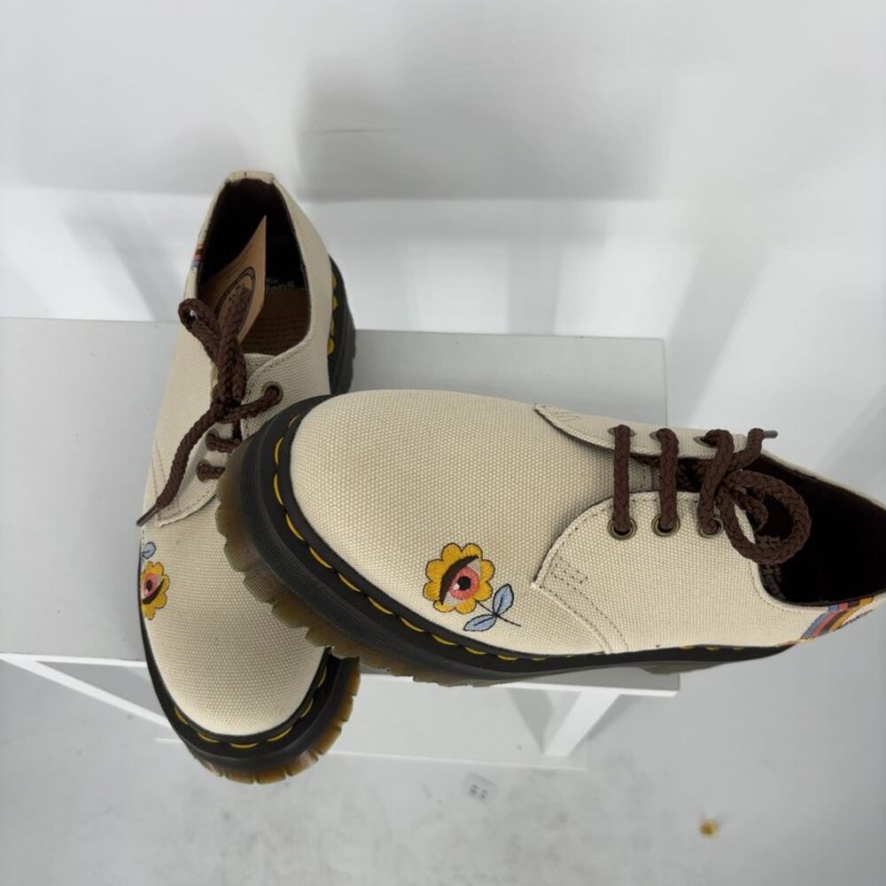 Dr. Martens Canvas Embroidered Platform Oxfords - Picture 1 of 7